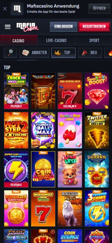 Top-Spiele im MafiaCasino