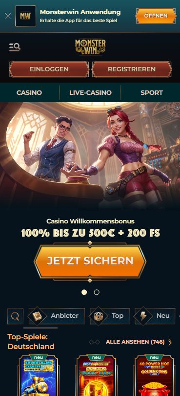 Startseite im Monsterwin