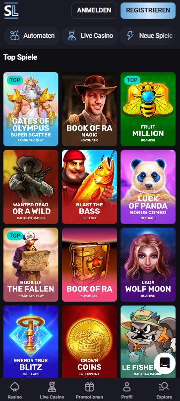Top-Spiele im SlotLounge