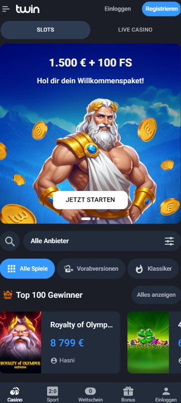 Startseite im Twin